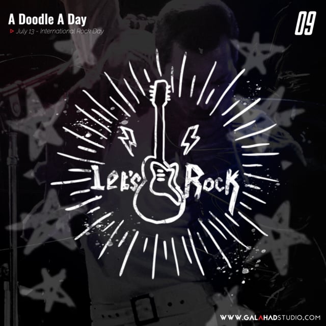 A Doodle a Day 09 - Día internacional del Rock