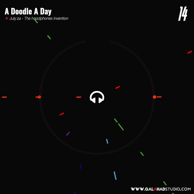 A Doodle a Day 14 - Invención de los audífonos
