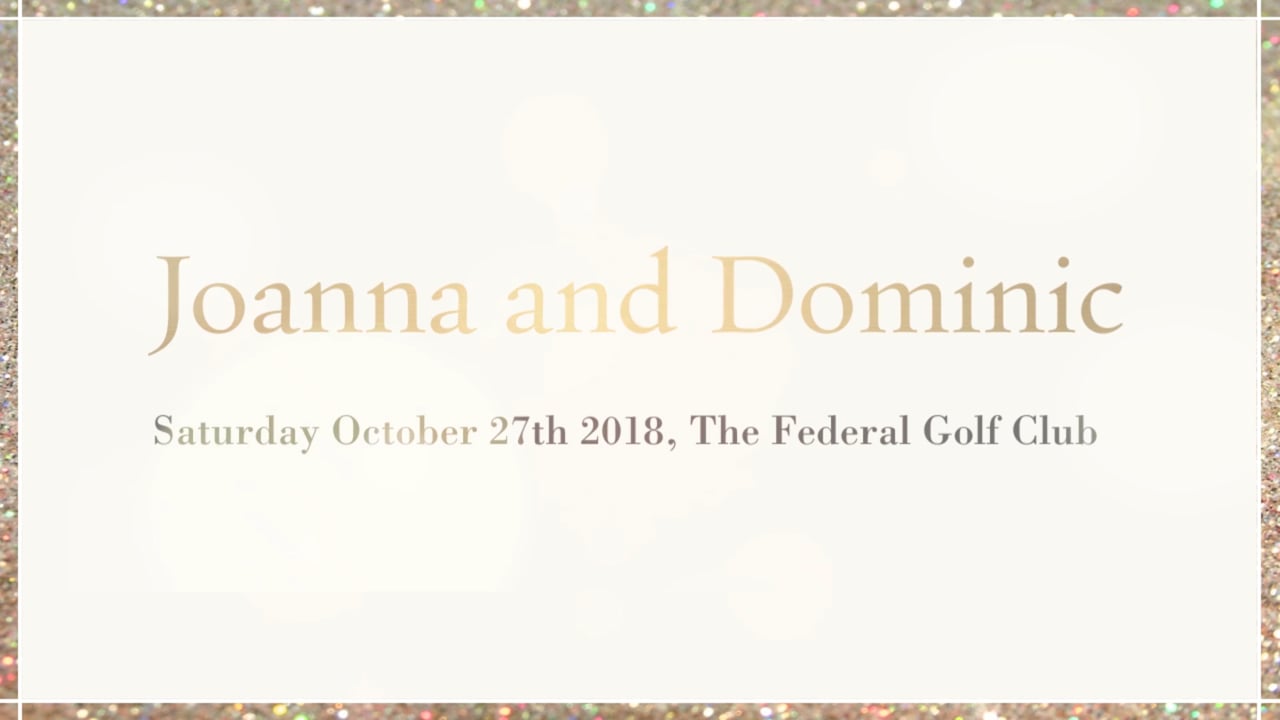 Federal Golf Club Wedding Video, Canberra - Joanna and Dominic