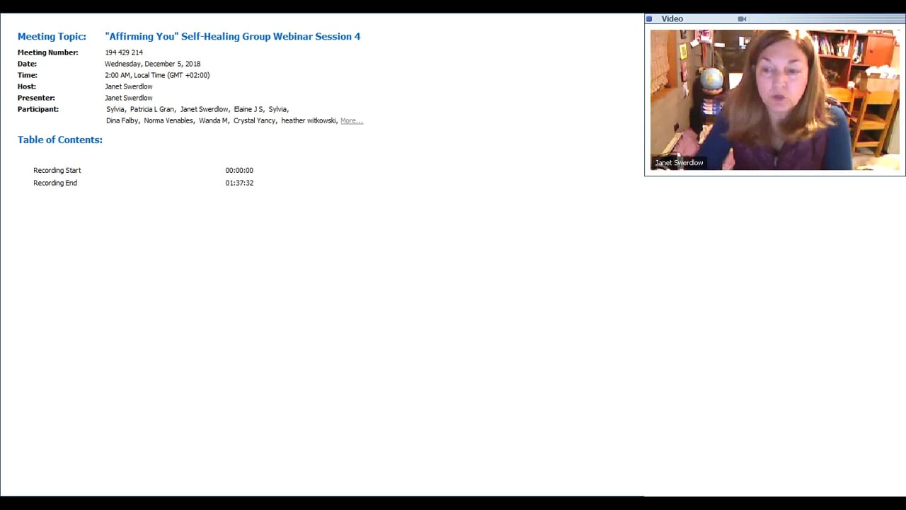 Affirming You Self-Healing Group Webinar Session 4- class 1