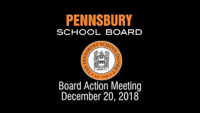 Pennsbury School Board Meeting for December 20, 2018
