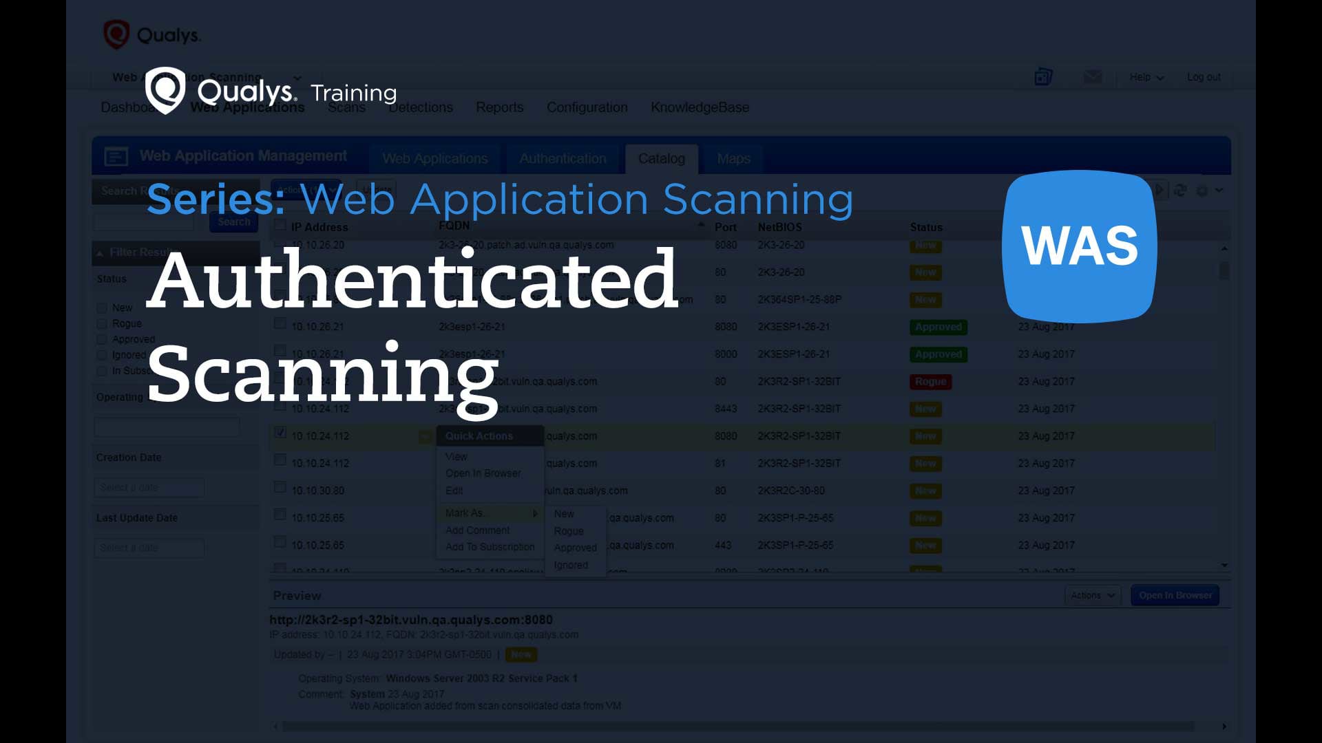 Video Library  Application Scanning Qualys, Inc.