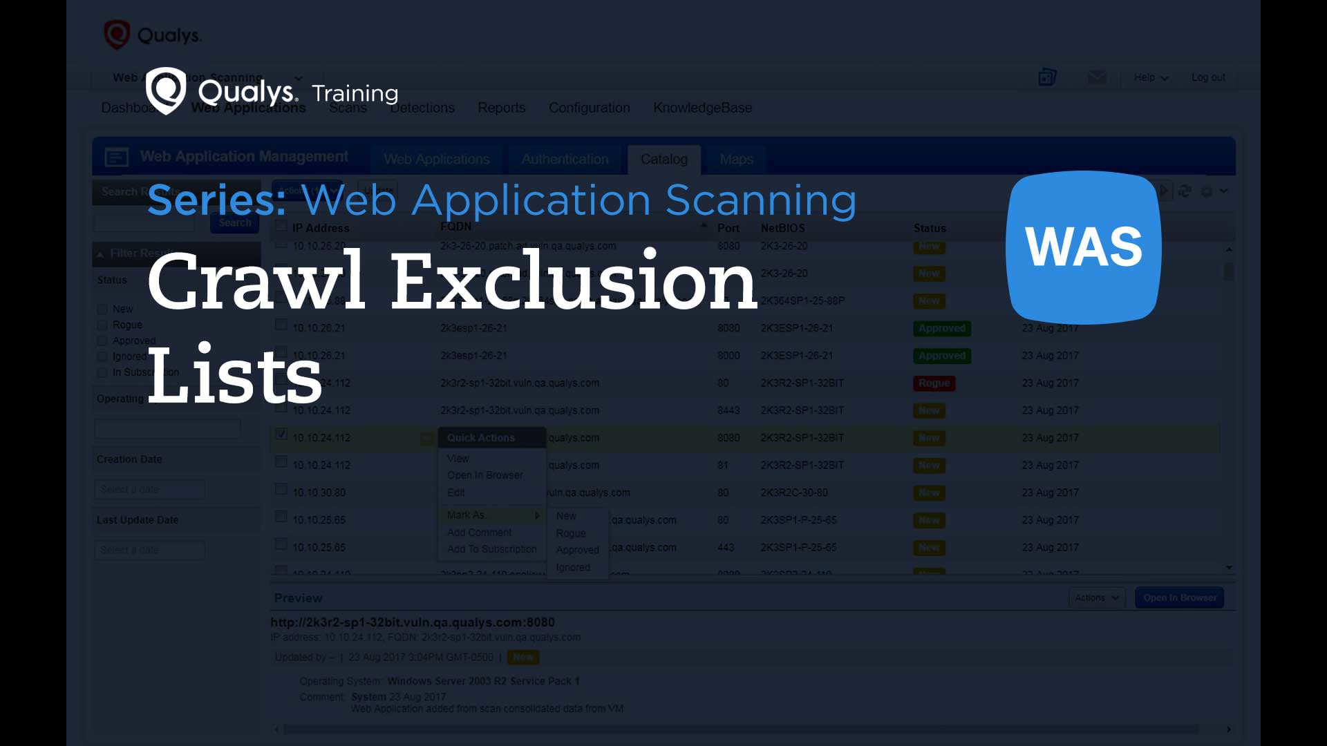 Crawl Exclusion Lists