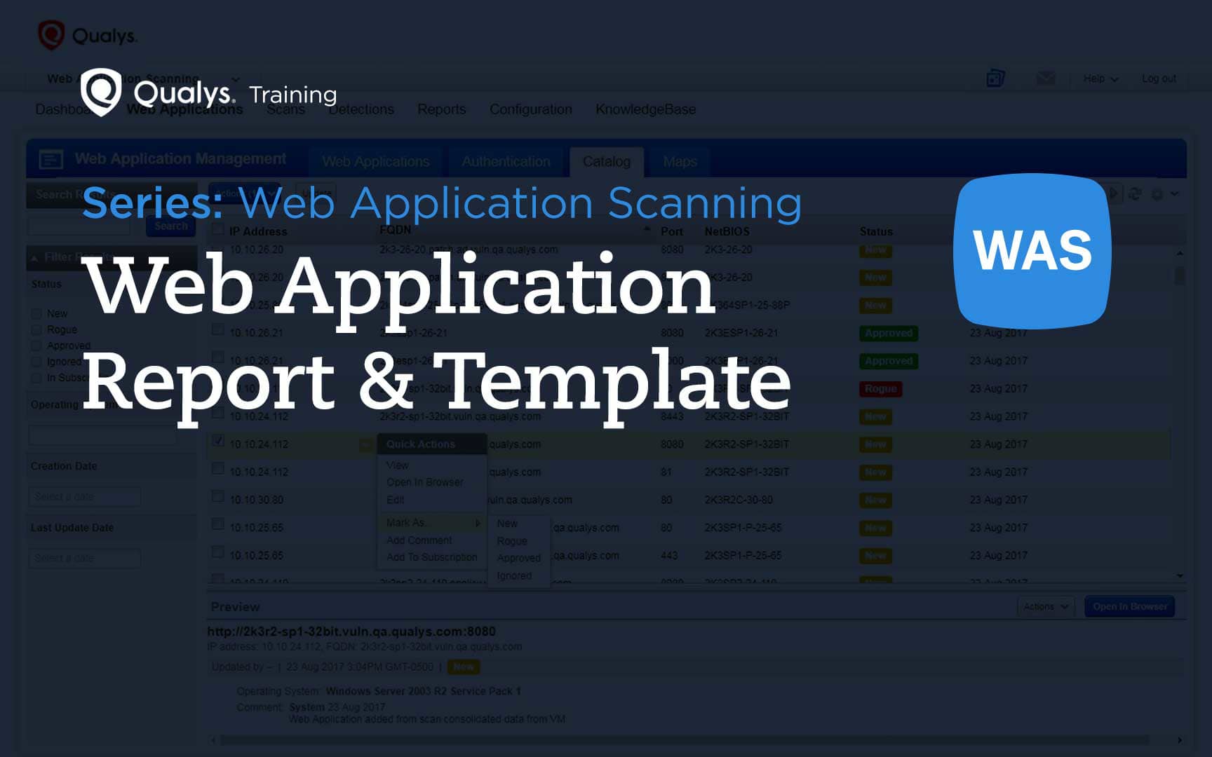 Web Application Report Example