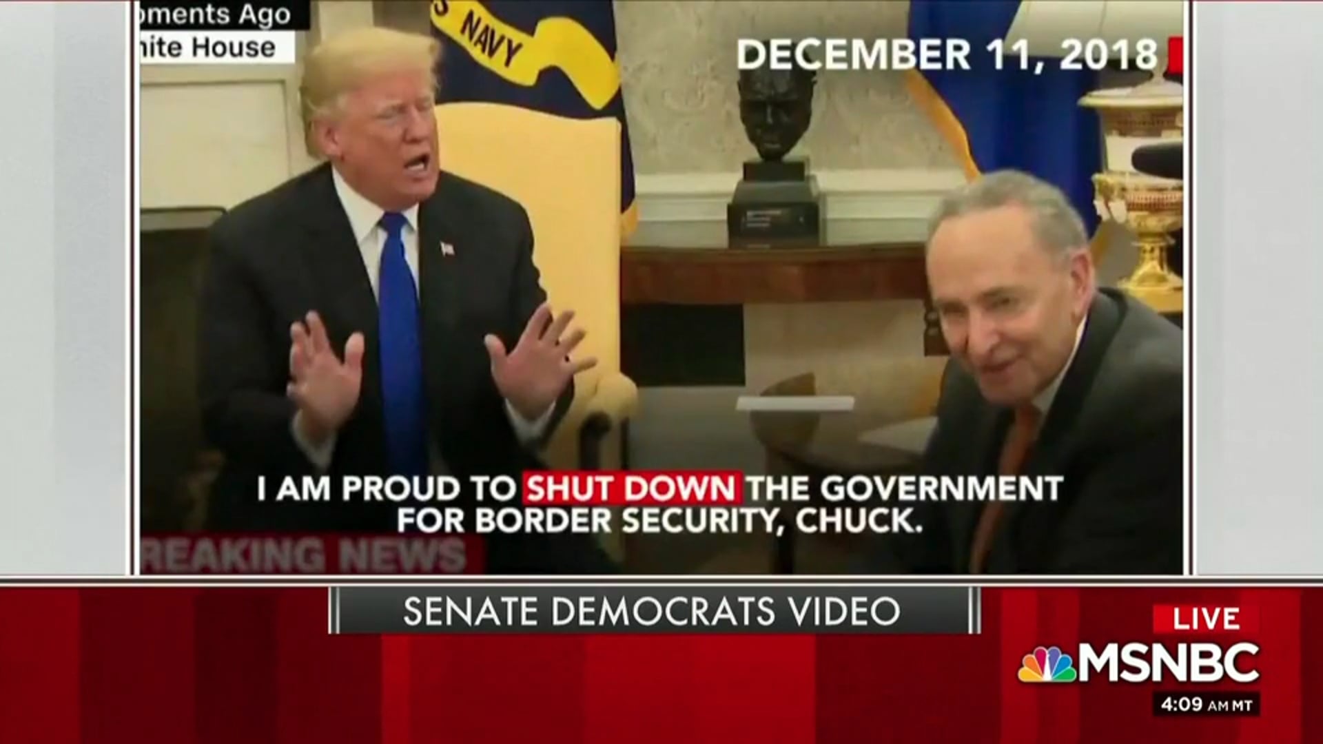 Morning Joe coverage of SDMC Shutdown Video (Jan 4th, 2019)