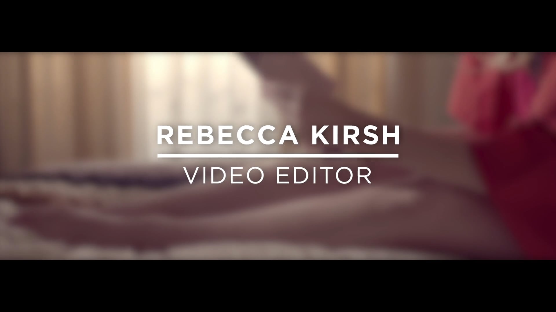 Video Editing Reel