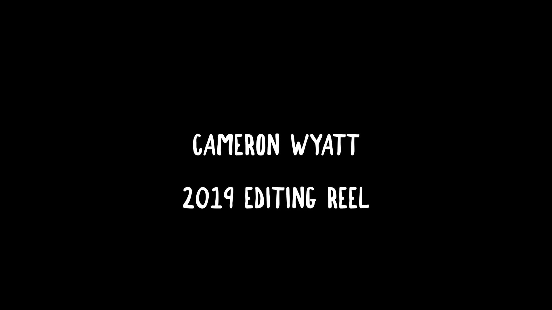 2019 Editing Reel
