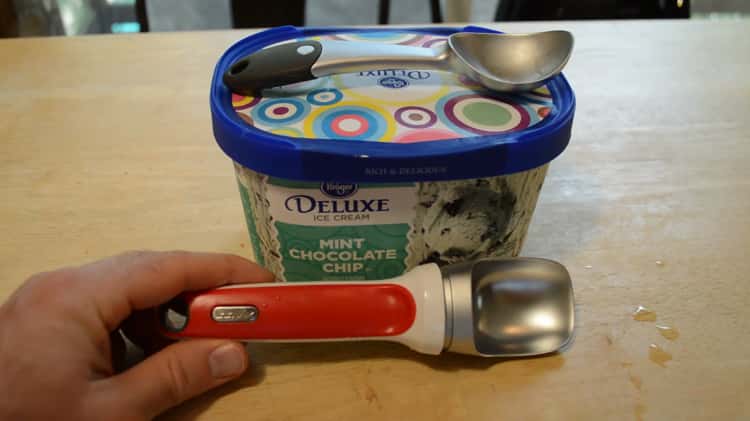 Zyliss Ice Cream Scoop Red White Handle Version Review on Vimeo