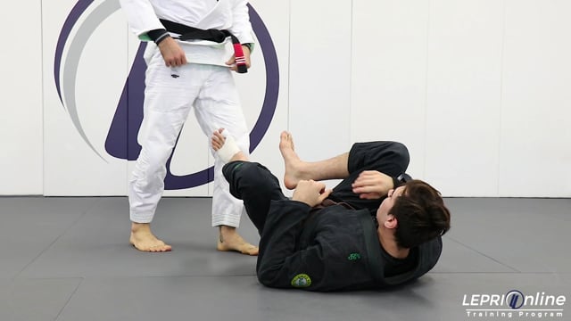 Lasso Defense and Pass to Side Control when Opponent Grips Ankle