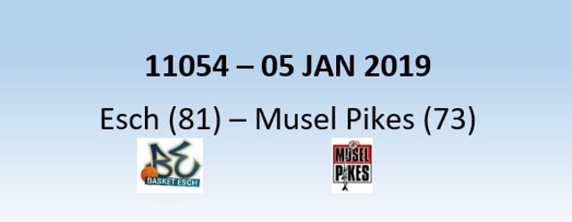 N1H 11054 Basket Esch (81) - Musel-Pikes (73) 05/01/2019