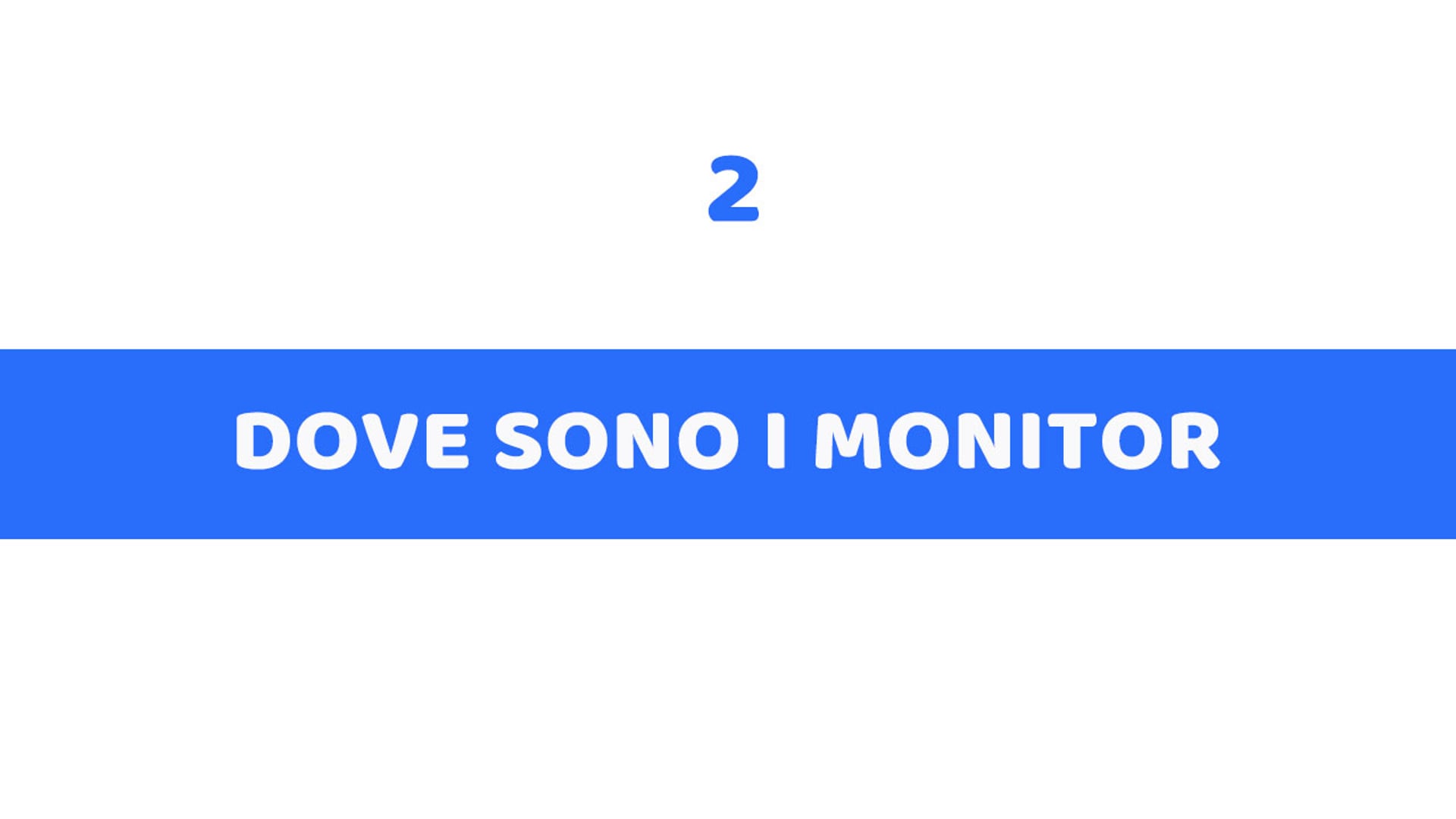 2 - DOVE SONO I MONITOR