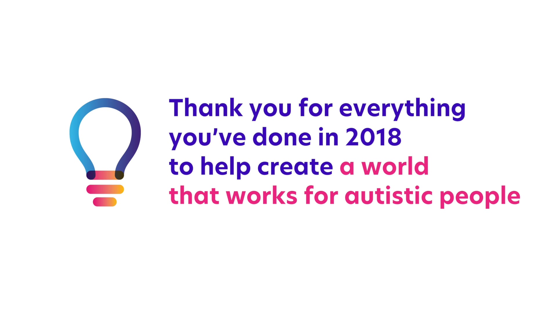 National Autistic Society Thanking Day