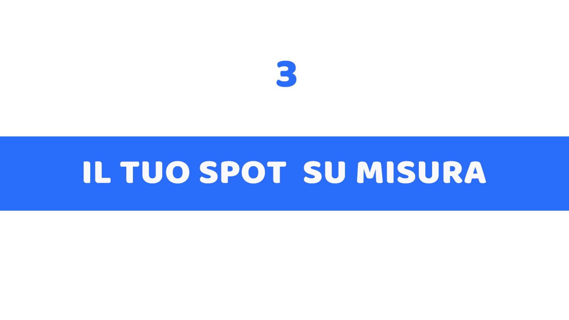 3 - IL TUO SPOT SU MISURA