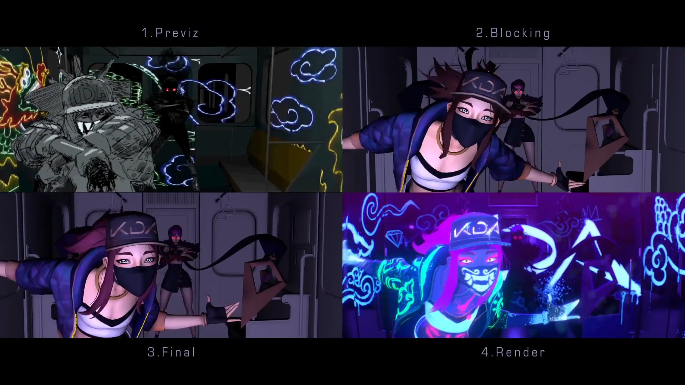 KDA POPSTARS - Animation Progression (short version) | Videos & Movies ...