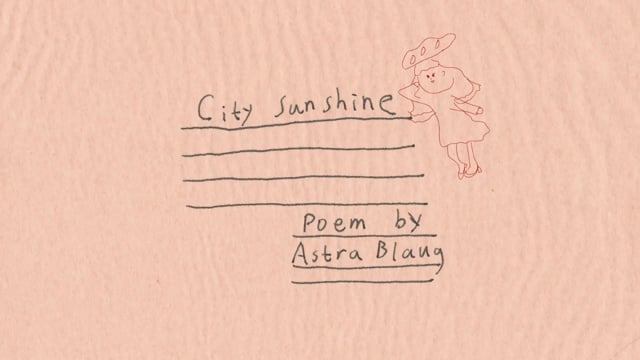 City sunshine (poem by Astra Blaug) -Lam Lo