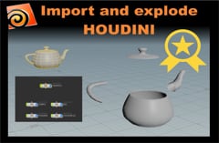 Importer et extraire des composants 3D dans Houdini