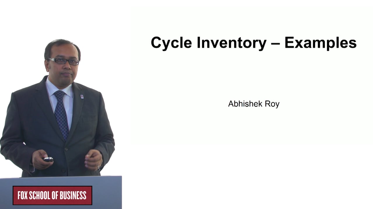 Cycle Inventory – Examples