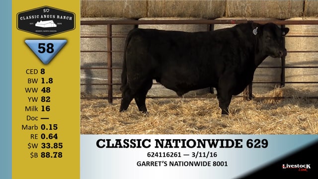 Lot #58 - CLASSIC NATIONWIDE 629