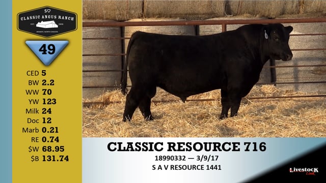 Lot #49 - CLASSIC RESOURCE 716