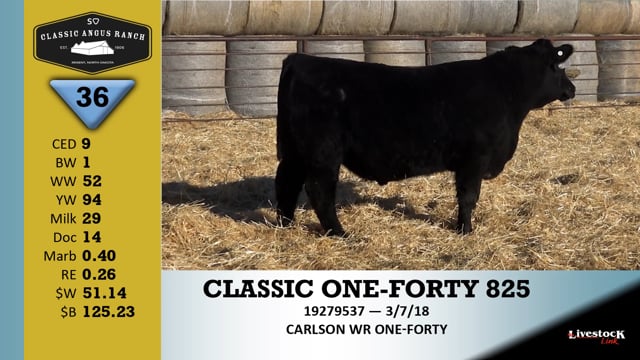 Lot #36 - CLASSIC ONE-FORTY 825