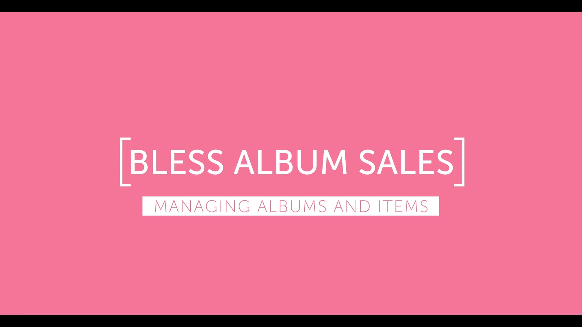 BLESS Album Sales | Managing Albums and Items | Videos & Movies on Vimeo