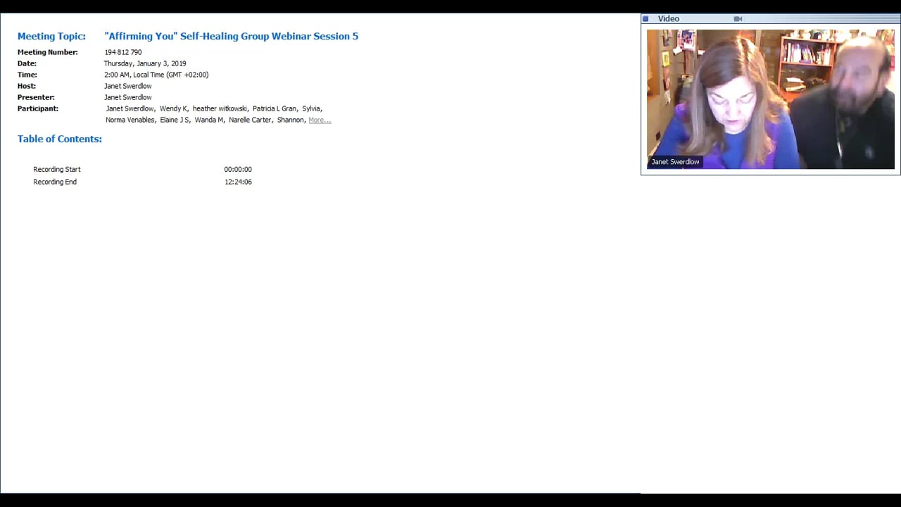 Affirming You Self-Healing Group Webinar Session 5- class 1