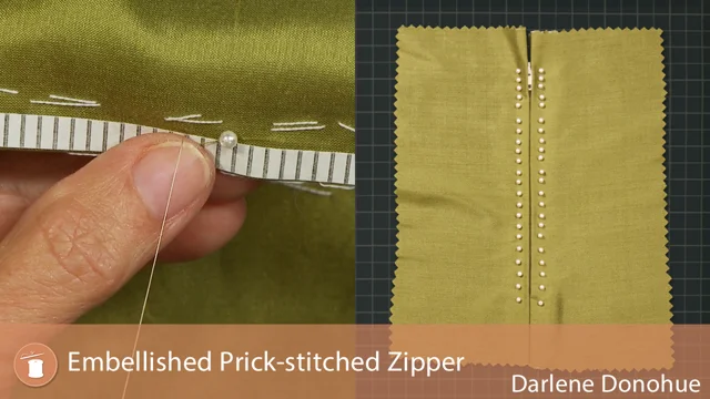Embellished Prick-stitch Zipper
