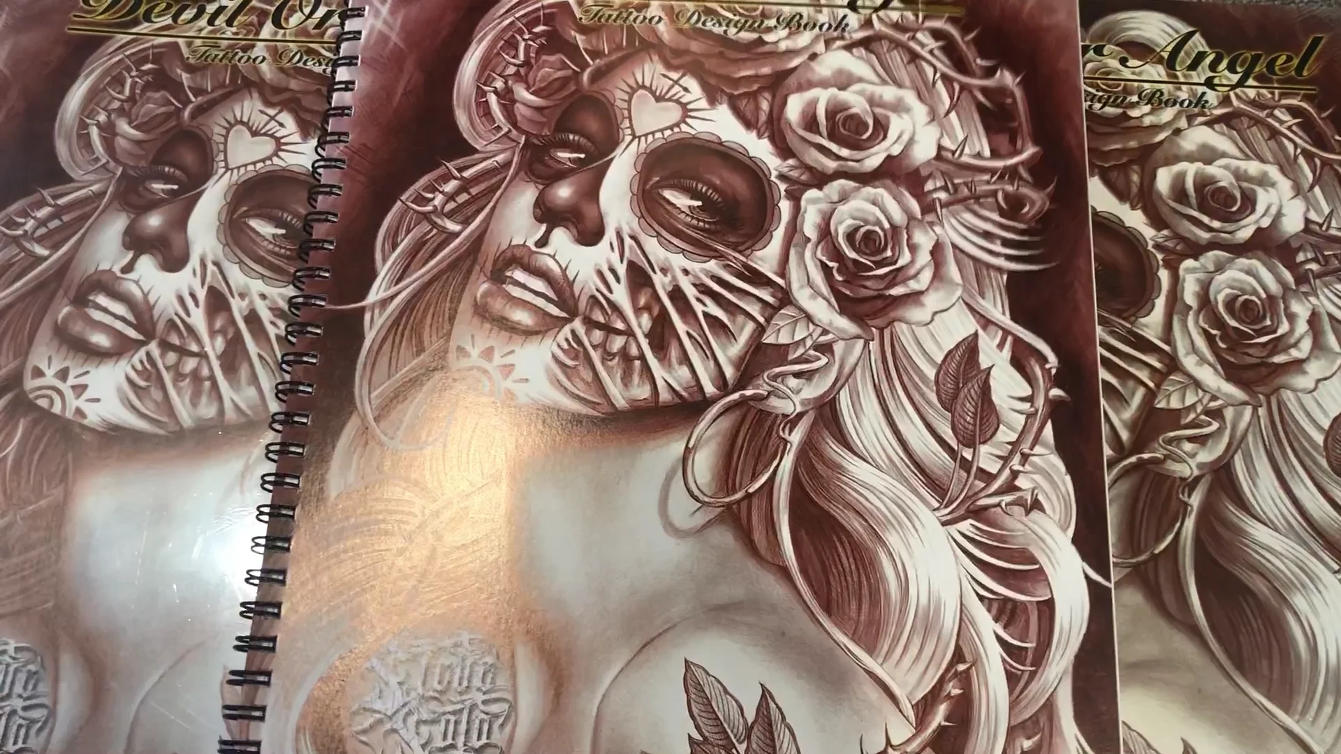sugar skull angel tattoo