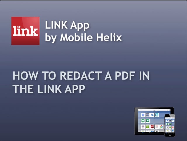 How to Redact a PDF in the LINK App 4:43