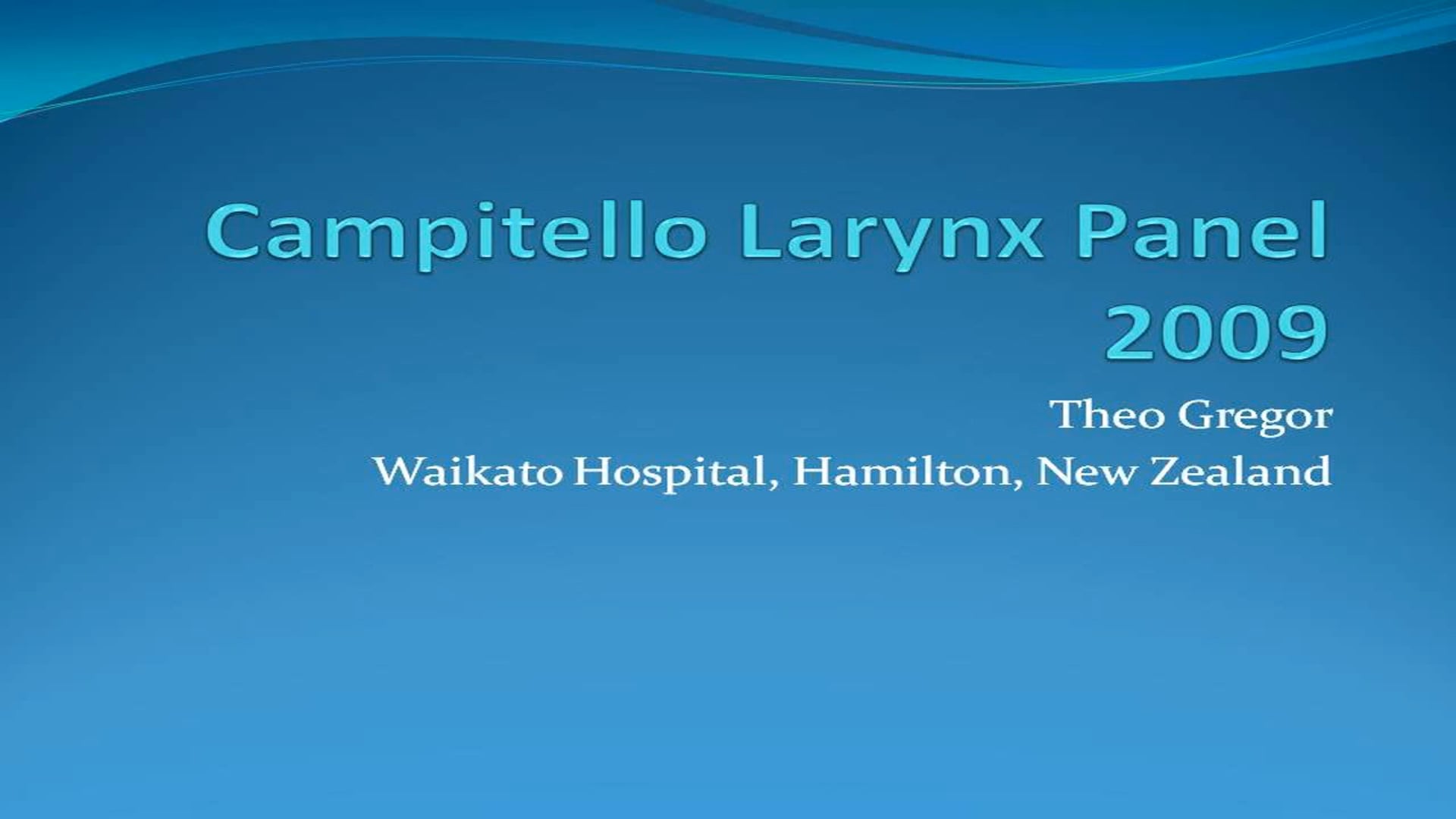 Larynx Panel 2009