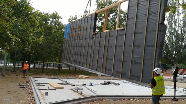 Aula K construction on site 