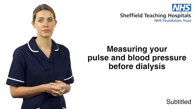 3533.SUB Measuring your pulse and blood pressure before dialysis