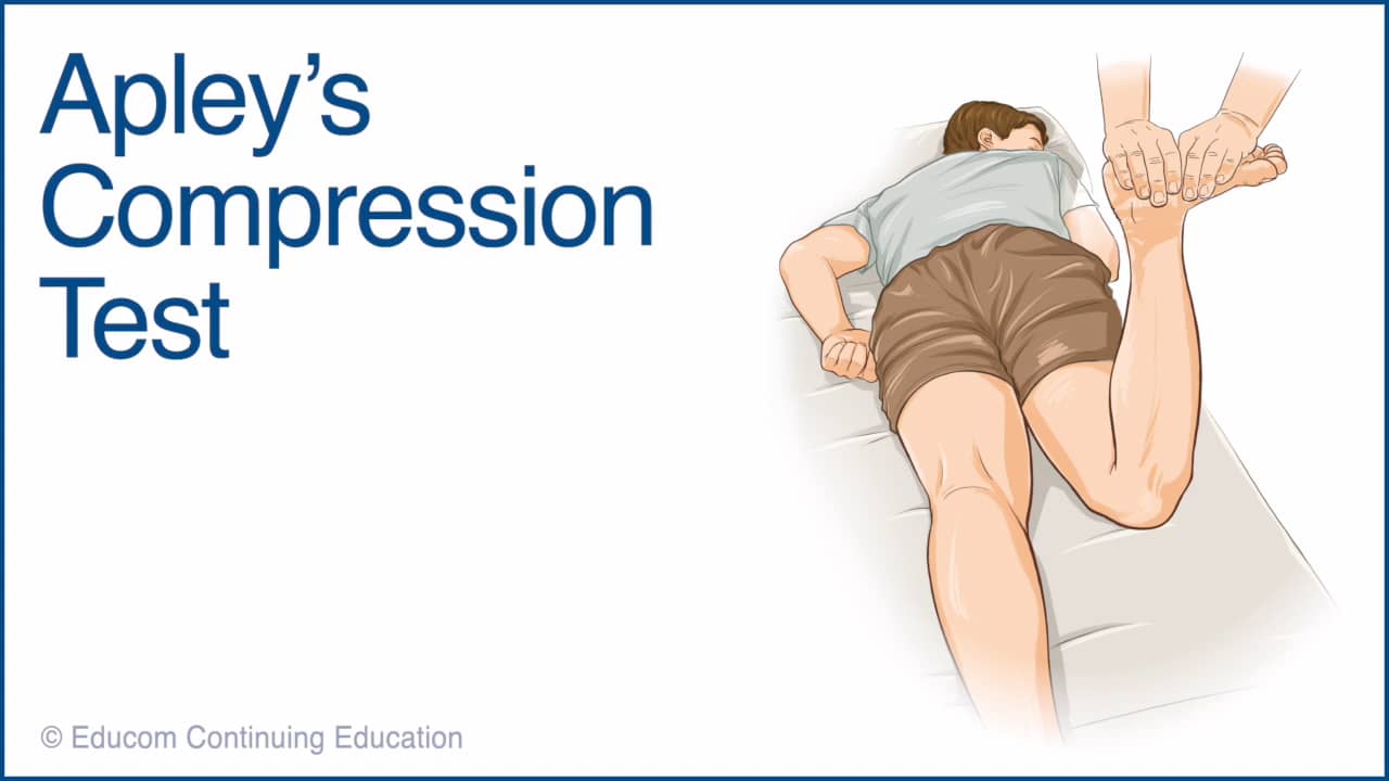 Apley’s Compression Test - Chiropractic Online CE on Vimeo