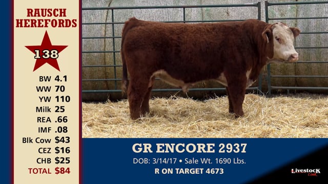 Lot #138 - GR ENCORE 2937