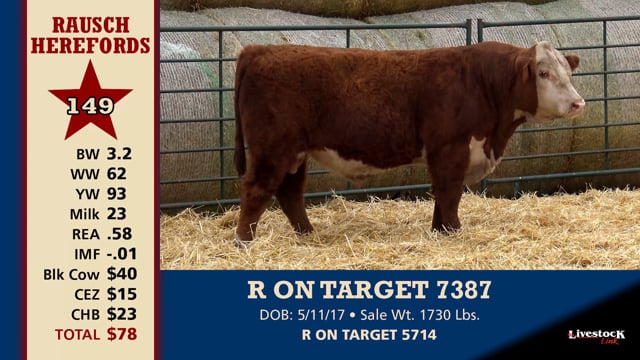 Lot #149 - R ON TARGET 7387