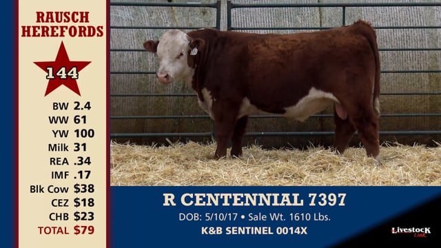 Lot #144 - R CENTENNIAL 7397
