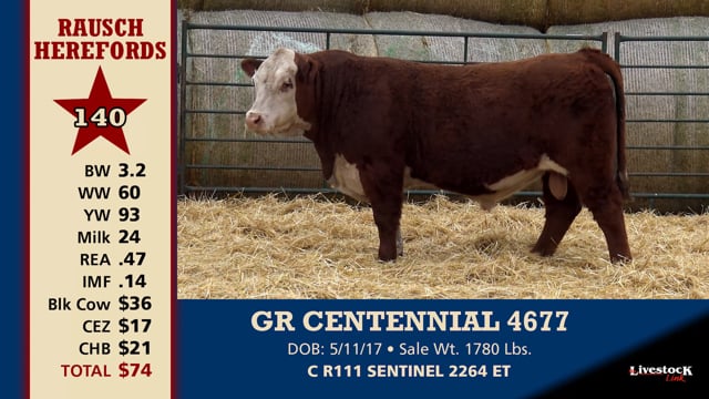 Lot #140 - GR CENTENNIAL 4677