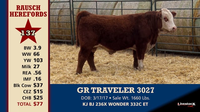 Lot #137 - GR TRAVELER 3027