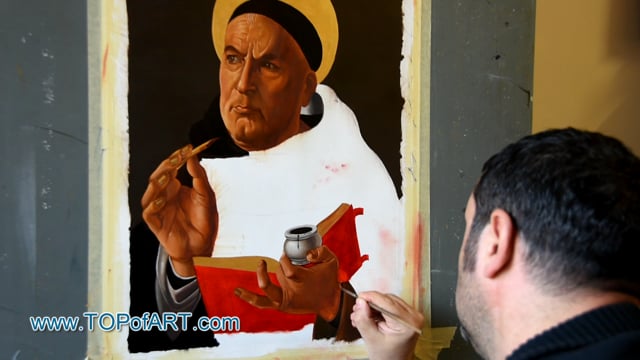 Botticelli | St. Thomas Aquinas | Painting Reproduction Video | TOPofART