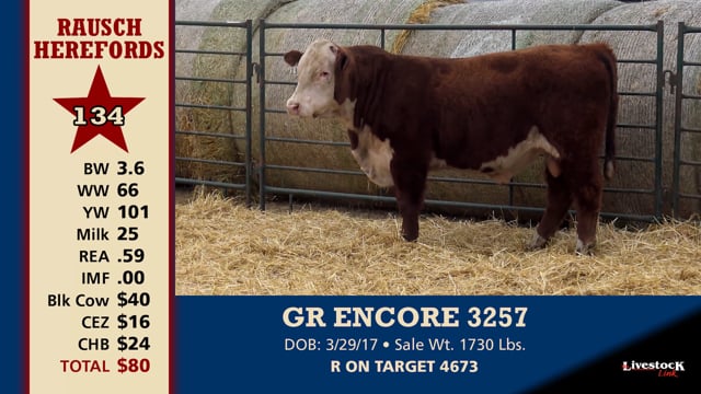 Lot #134 - GR ENCORE 3257