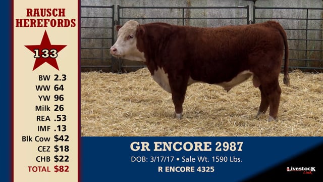 Lot #133 - GR ENCORE 2987