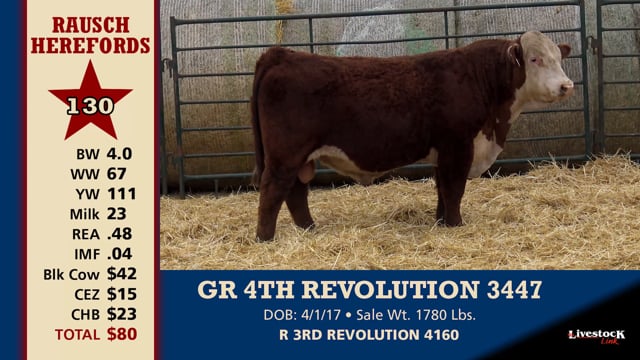Lot #130 - GR 4TH REVOLUTION 3447
