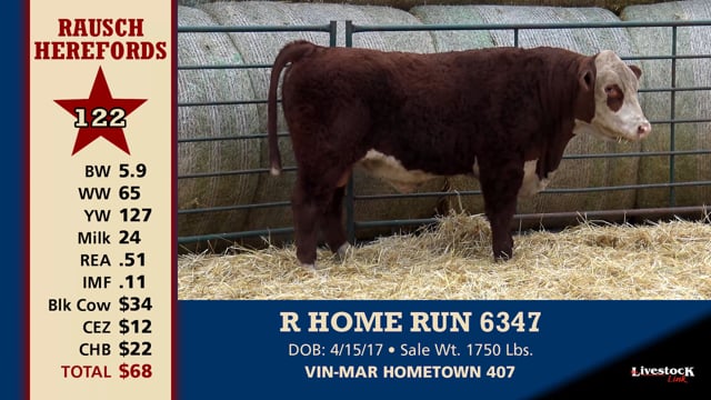 Lot #122 - R HOME RUN 6347