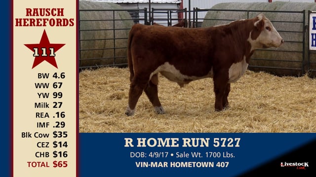 Lot #111 - R HOME RUN 5727