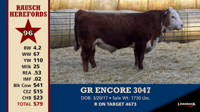 Lot #96 - GR ENCORE 3047