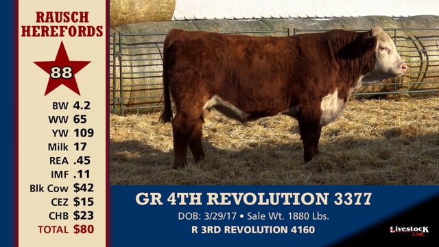 Lot #88 - GR 4TH REVOLUTION 3377