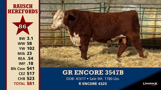 Lot #86 - GR ENCORE 3547B