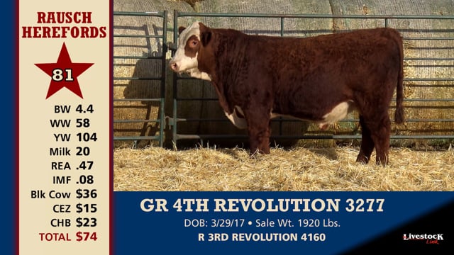 Lot #81 - GR 4TH REVOLUTION 3277