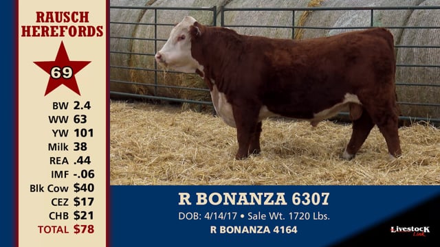 Lot #69 - R BONANZA 6307