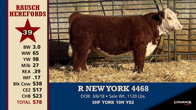Lot #39 - R NEW YORK 4468